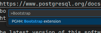 Bootstrap extension command