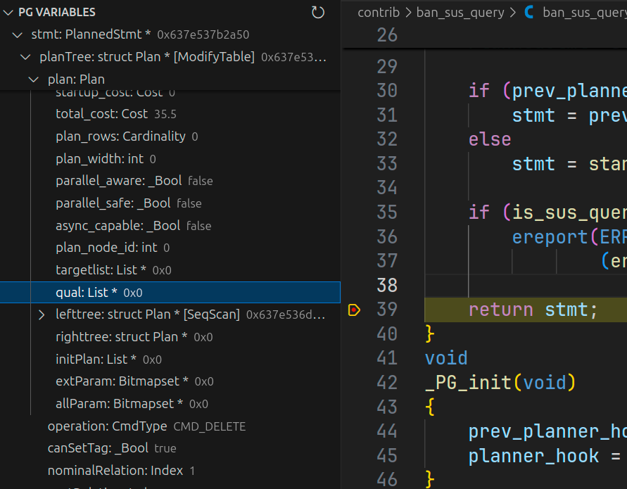 qual is empty in ModifyTable node