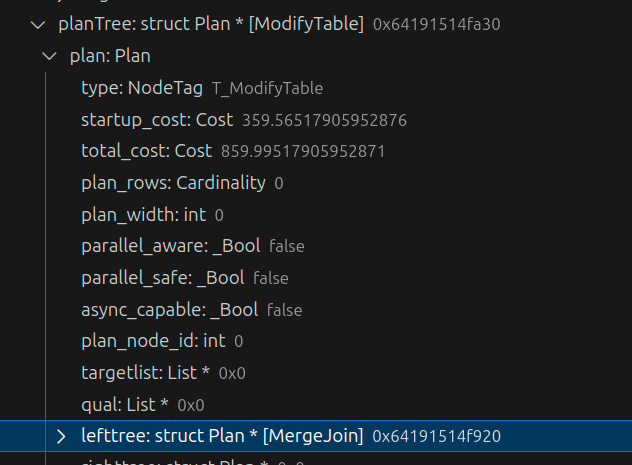 Merge Join as child of ModifyTable