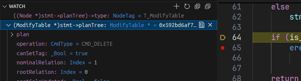 Evaluate variable in watch