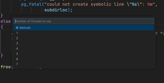 Quick pick with number of threads